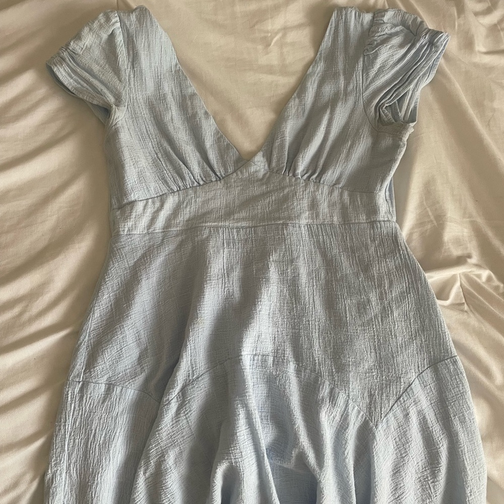 Princess Polly Sky Blue Textured Dress